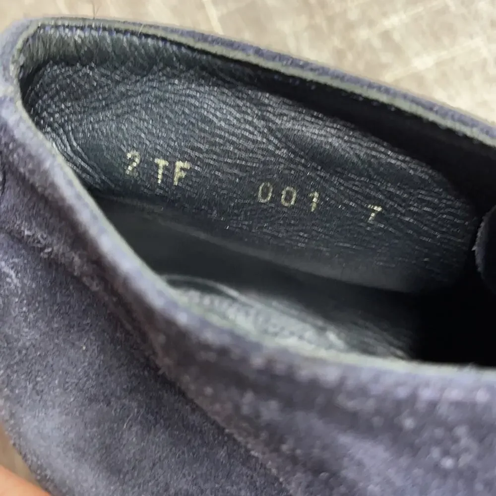 PRADA Midnight Suede Lace Up Desert Ankle Boots - Picture 2 of 11